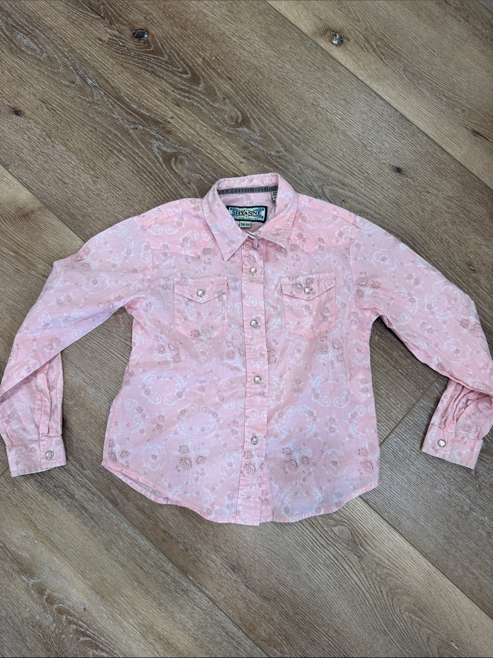 Shyanne Pink Paisley Western Button-Down Kids Shirt